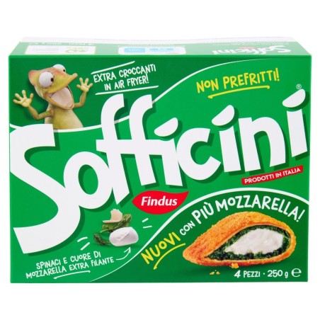 SOFFICINI FINDUS ÉPINARDS ET MOZZARELLA – 4 PIÈCES 266 G SURGELÉS