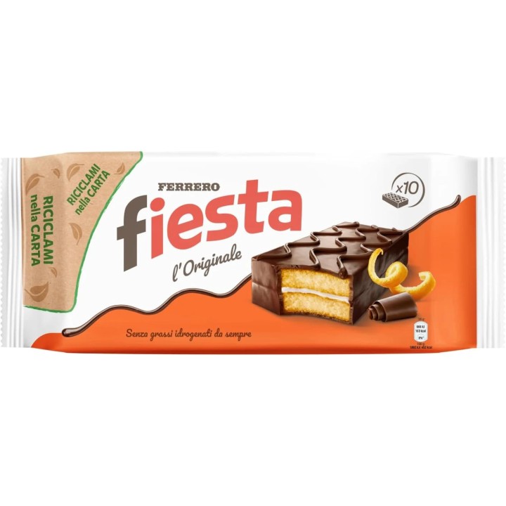 KINDER FIESTA CONFEZIONE DA 10 MERENDINE FERRERO