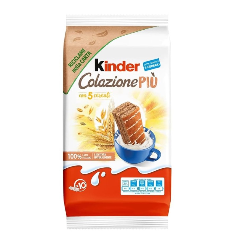 KINDER COLAZIONE PIÙ – PAQUET DE 10 GÂTEAUX FERRERO