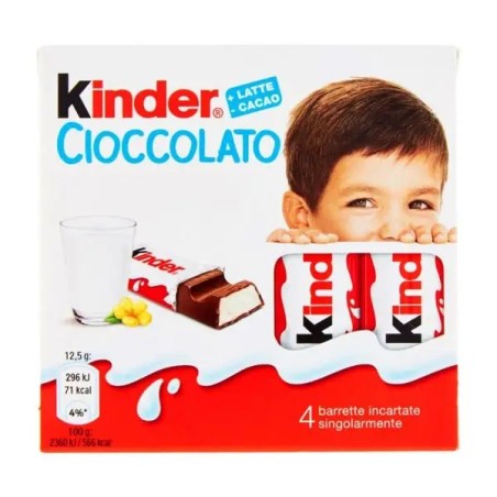 KINDER CHOCOLAT PAQUET DE 4 PIÈCES