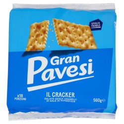 Gran Pavesi crackers sans grains de sel en surface 560 G