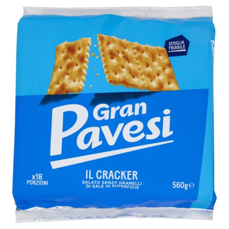 Gran Pavesi crackers sans grains de sel en surface 560 G