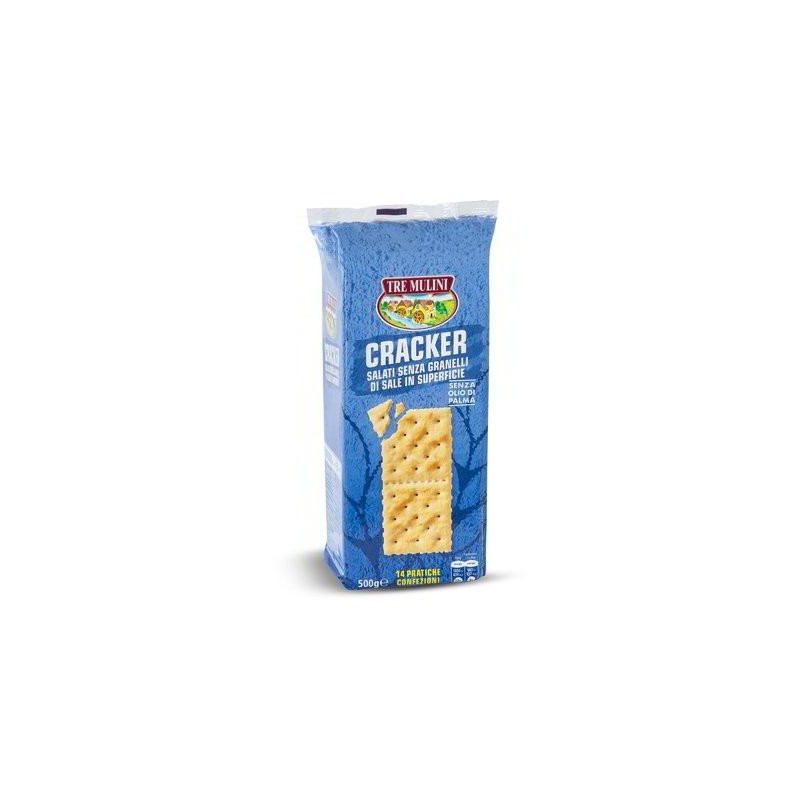 CRACKERS SANS SEL EN SURFACE TRE MULINI 500 G