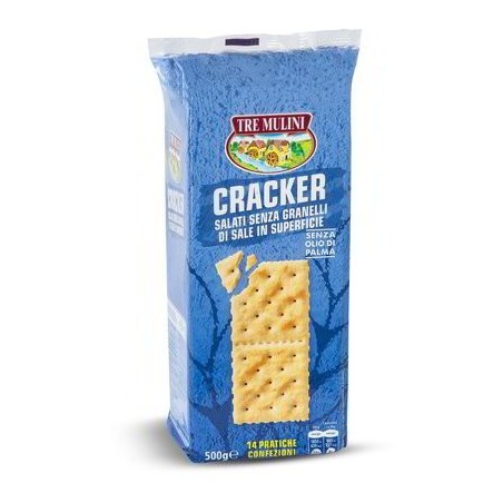 CRACKERS SANS SEL EN SURFACE TRE MULINI 500 G