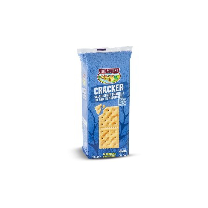 CRACKER NON SALATI IN SUPERFICIE TRE MULINI 500 GR