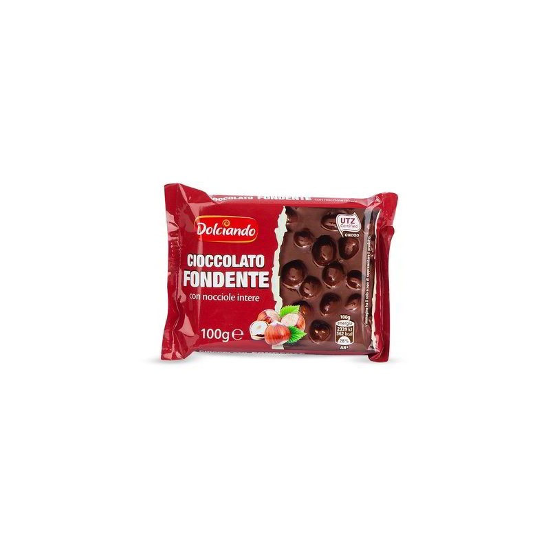 CHOCOLAT NOIR AUX NOISETTES ENTIÈRES 100 G