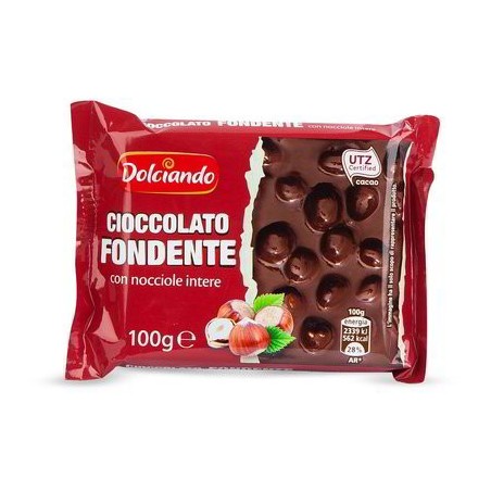CHOCOLAT NOIR AUX NOISETTES ENTIÈRES 100 G