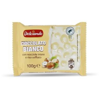 CIOCCOLATO BIANCO CON NOCCIOLE INTERE 100 GR