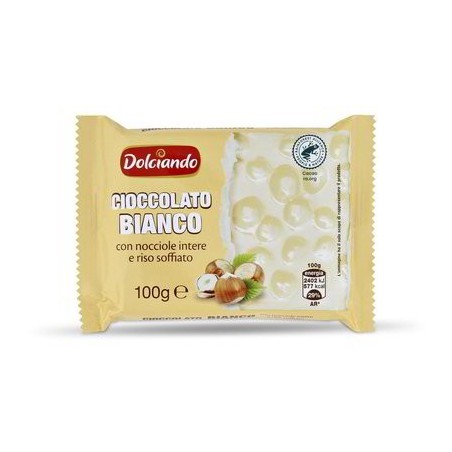 CHOCOLAT BLANC AUX NOISETTES ENTIÈRES 100 G