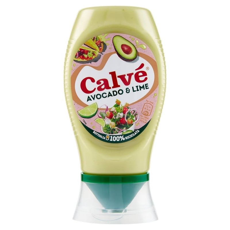 SAUCE AVOCAT, CITRON VERT ET JALAPEÑO CALVE 219 G