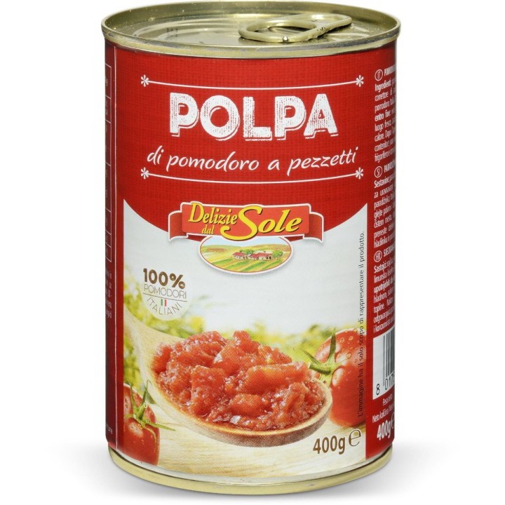 POLPA DI POMODORO A PEZZETTI DELIZIE DEL SOLE 400 GR