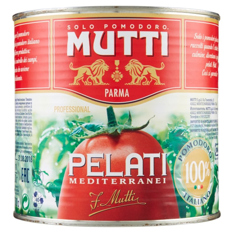 TOMATES PELÉES MUTTI 2,5 KG