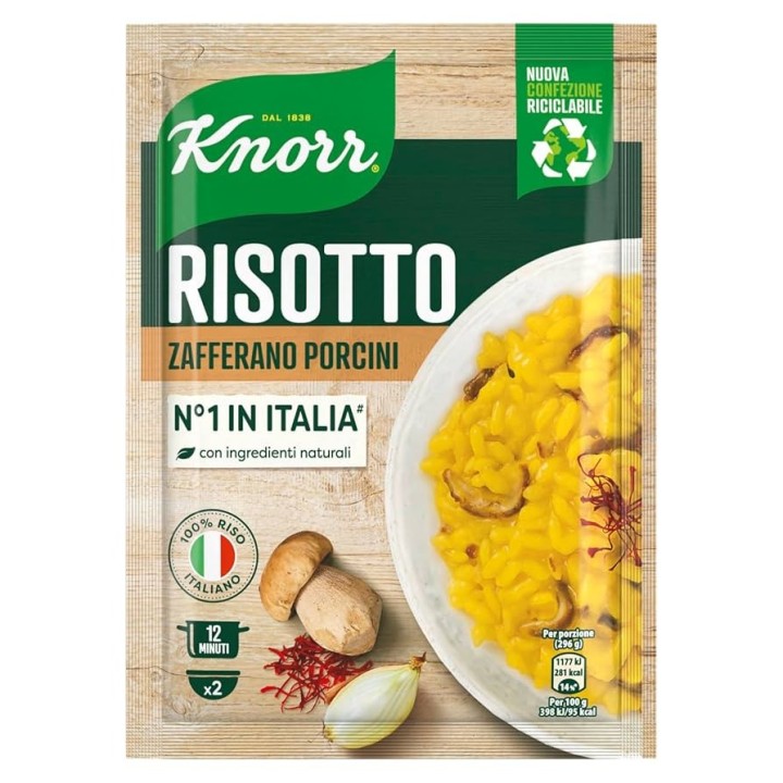 RISOTTO ALLO ZAFFERANO E PORCINI KNORR 175 GR