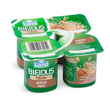 YAOURT BIFIDUS FIBRES AVOINE ET NOIX 4 X 125 GR