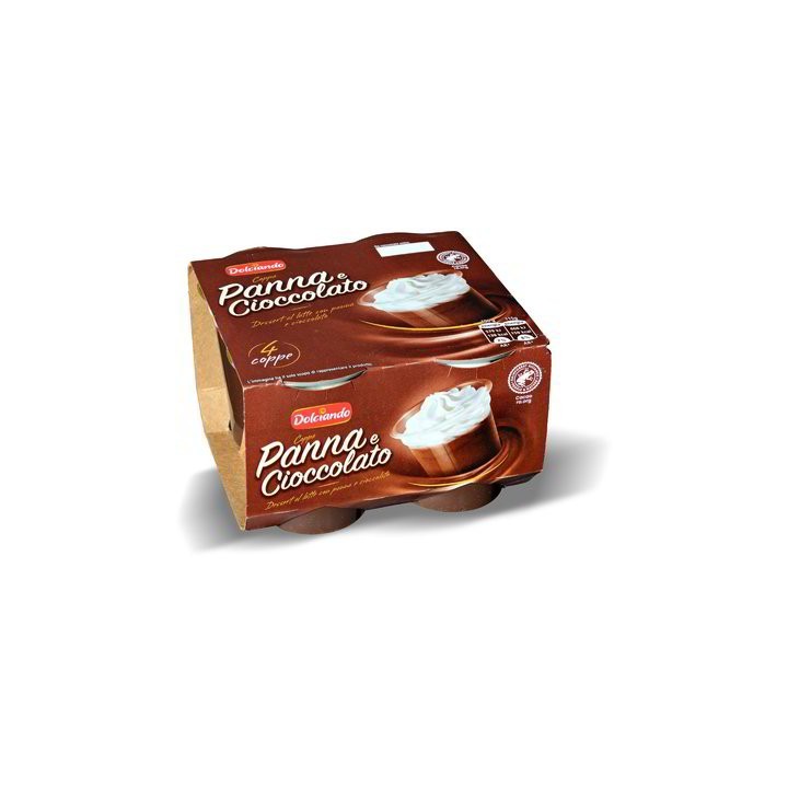 Dessert coppa panna e cioccolato 4x115gr