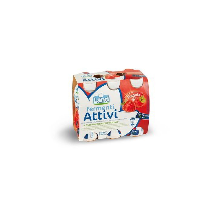 Bevanda fermenti attivi alla fragola 6x100gr