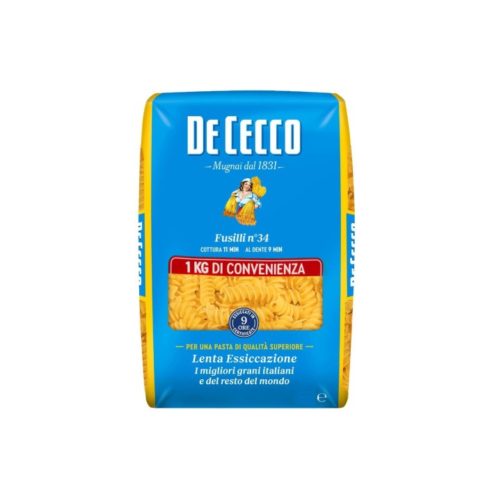 PASTA DE CECCO FUSILLI N° 34 1 KG
