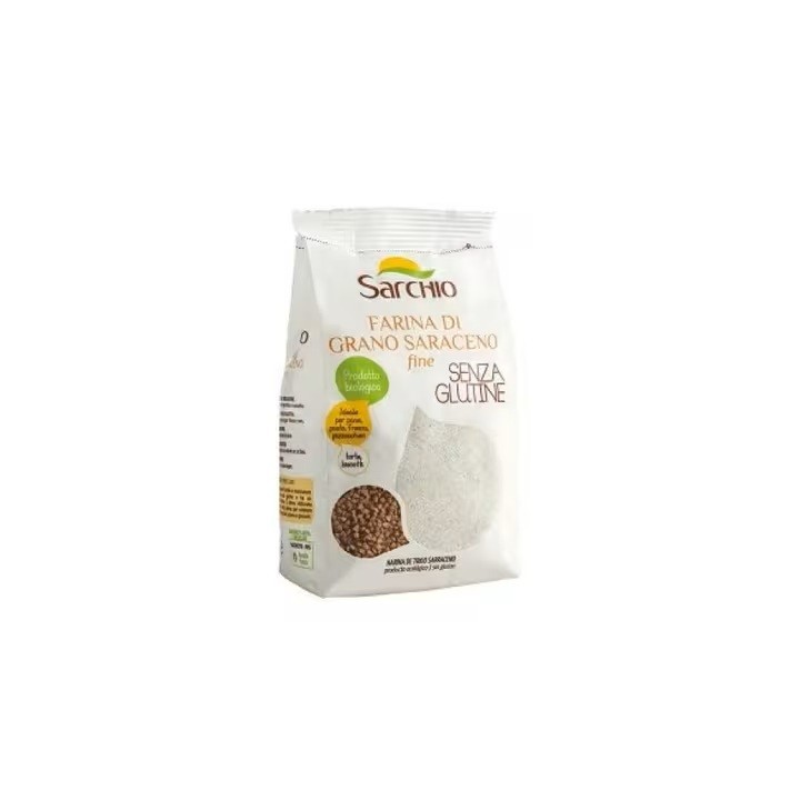 Sarchio farina di grano saraceno fine 500 gr BIO senza glutine