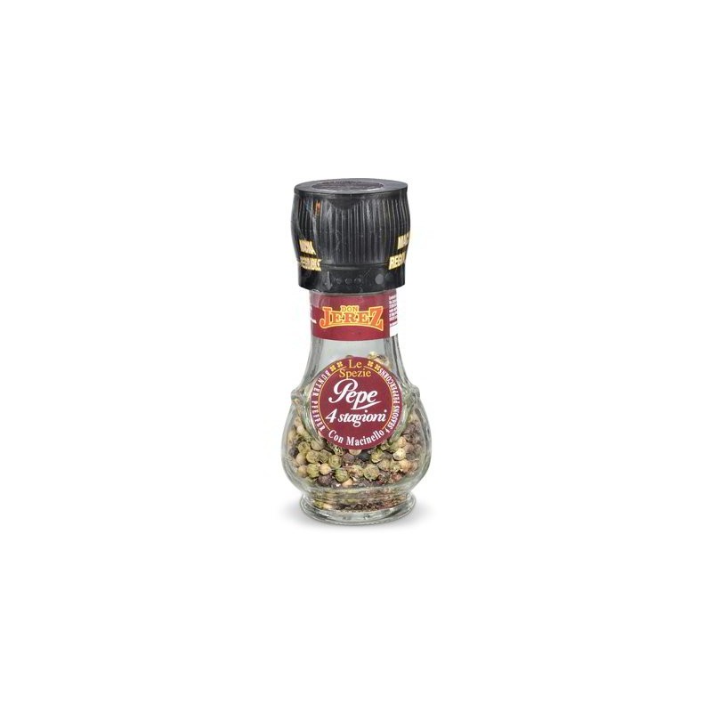 MÉLANGE 4 POIVRES EN GRAINS AVEC MOULIN 35 GR