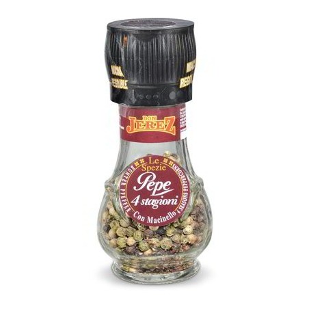 MÉLANGE 4 POIVRES EN GRAINS AVEC MOULIN 35 GR