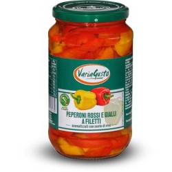 POIVRONS ROUGES ET JAUNES EN LAMELLES 545 GR