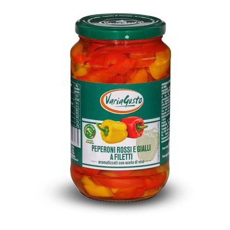POIVRONS ROUGES ET JAUNES EN LAMELLES 545 GR