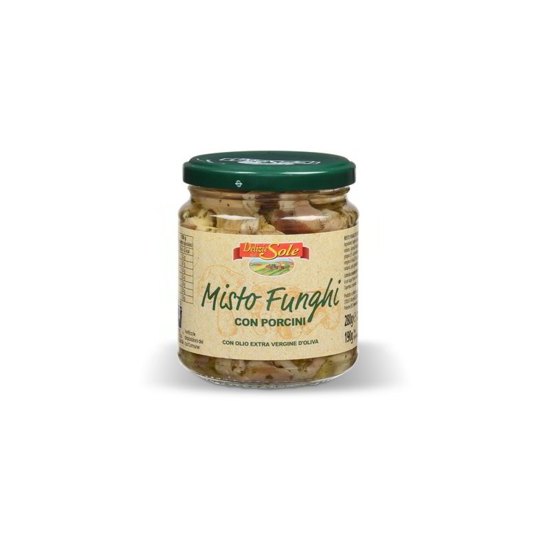 MÉLANGE DE CHAMPIGNONS AUX CÈPES À L’HUILE 290 GR