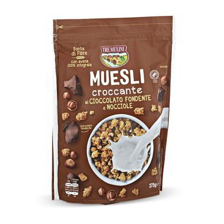 MUESLI CROUSTILLANT CHOCOLAT ET NOISETTES 375 GR