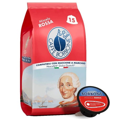 CAFÉ BORBONE DOLCE GUSTO MÉLANGE ROUGE 15 CAPSULES