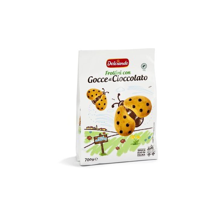 BISCOTTI FROLLINI CON GOCCE DI CIOCCOLATO 700 gr