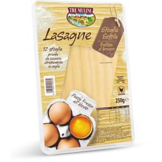 SFOGLIE SOTTILI ALL'UOVO PER LASAGNE 250 GR
