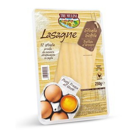 FEUILLES FINES AUX ŒUFS POUR LASAGNES 250 GR