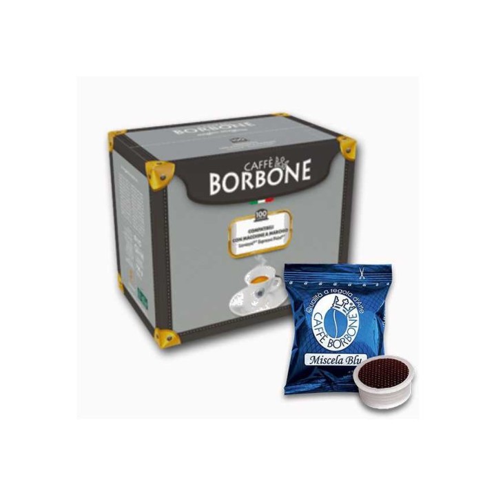CAFFE' BORBONE 100 CAPSULE COMPATIBILI LAVAZZA POINT MISCELA BLU