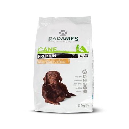 CROQUETTES PREMIUM POUR CHIENS POULET, RIZ ET CÉRÉALES 5 KG