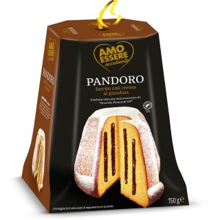 Pandoro farcito con crema al gianduia 750 GR