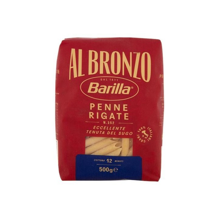 Barilla Al Bronzo Pasta Penne Rigate 500g