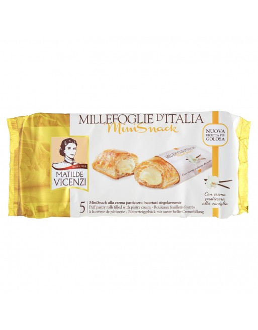 Pasticceria Matilde Vicenzi Millefoglie d'Italia MiniSnack pasticcera 5 x 25 g